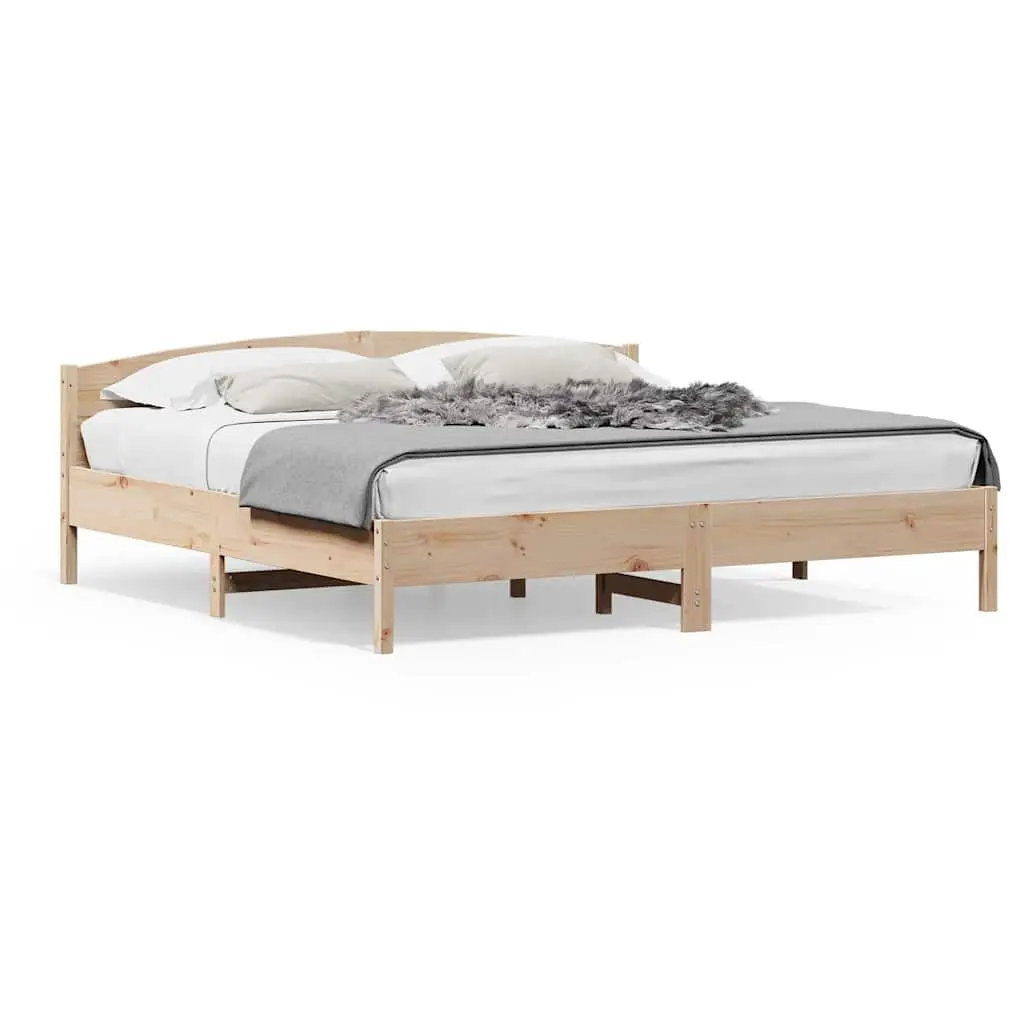 King Size Bed Frame in Solid Pine Wood