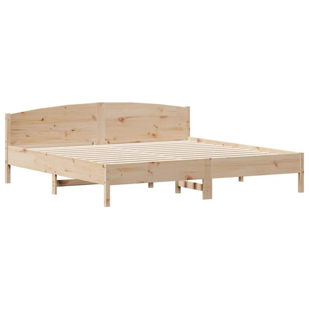 King Size Bed Frame in Solid Pine Wood