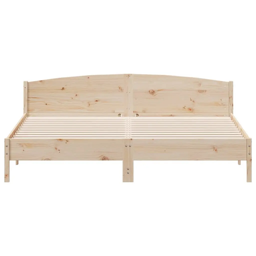 King Size Bed Frame in Solid Pine Wood