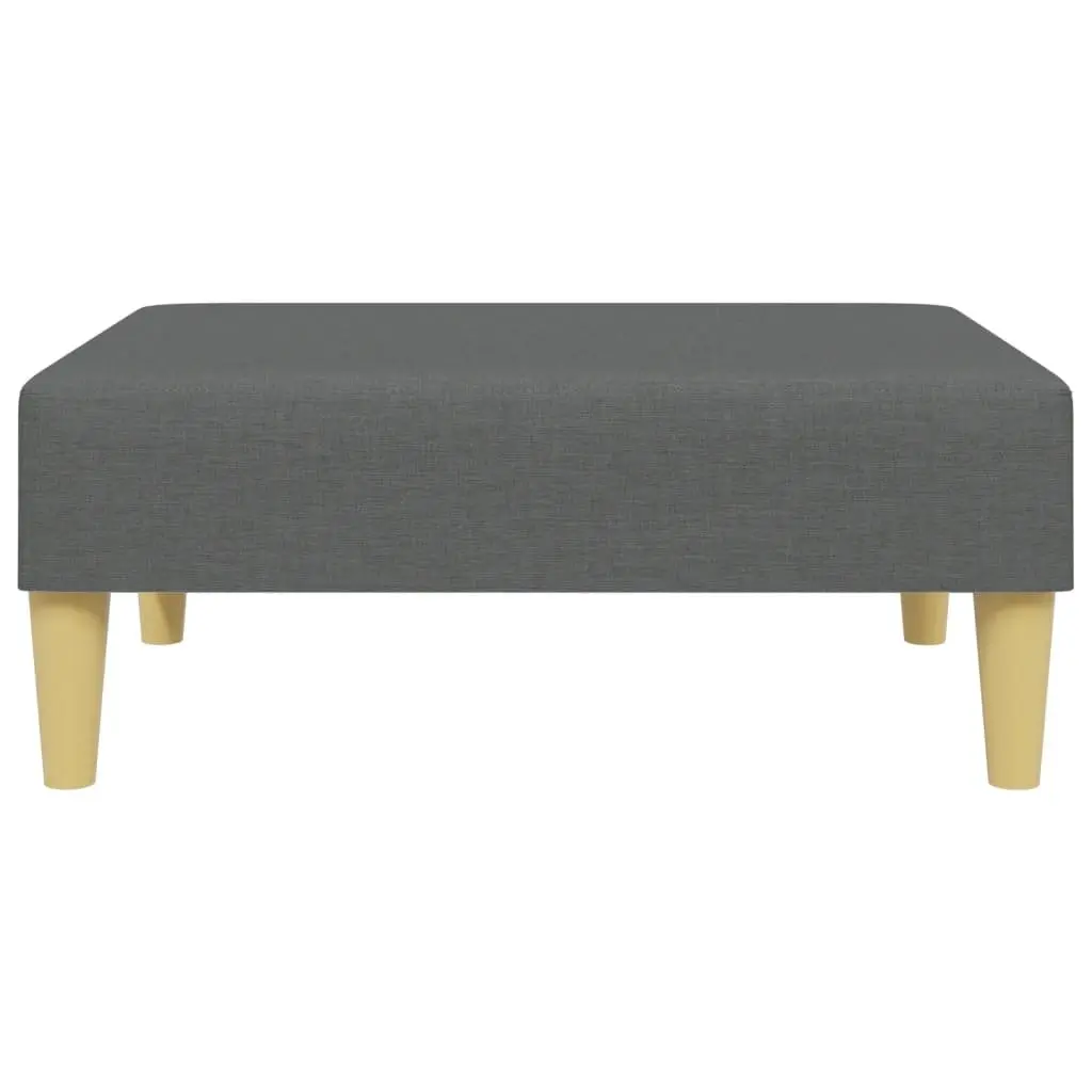 Sofa Bed Grey Velvet Soft Upholstery Adjustable Backrest with Footstool and Pillows 2 Seater