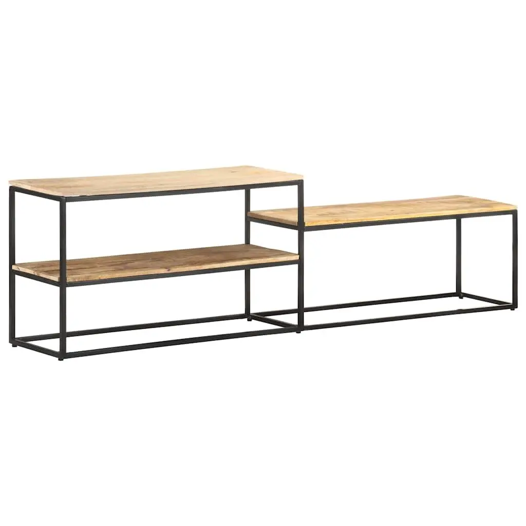 TV Cabinet Industrial Style Rough Mango Wood 180x30x50 cm