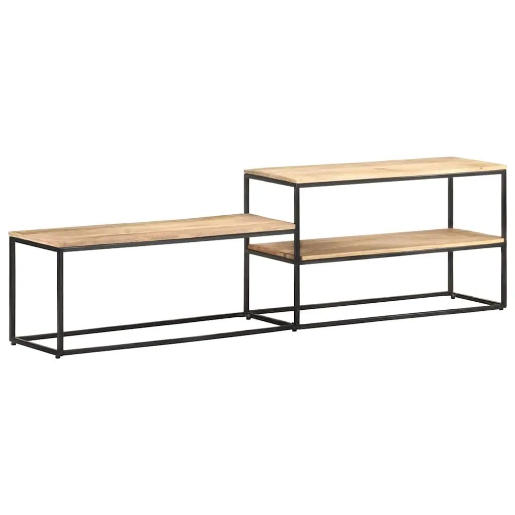 TV Cabinet Industrial Style Rough Mango Wood 180x30x50 cm