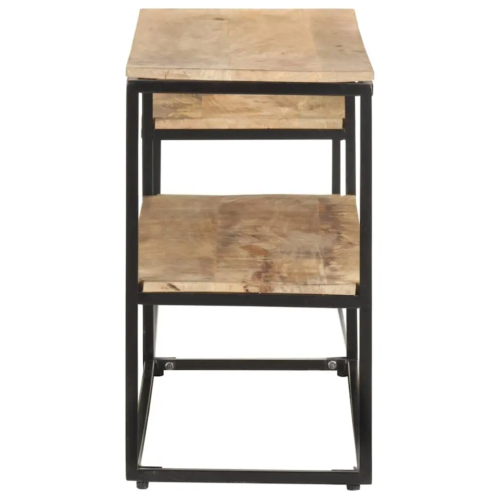 TV Cabinet Industrial Style Rough Mango Wood 180x30x50 cm