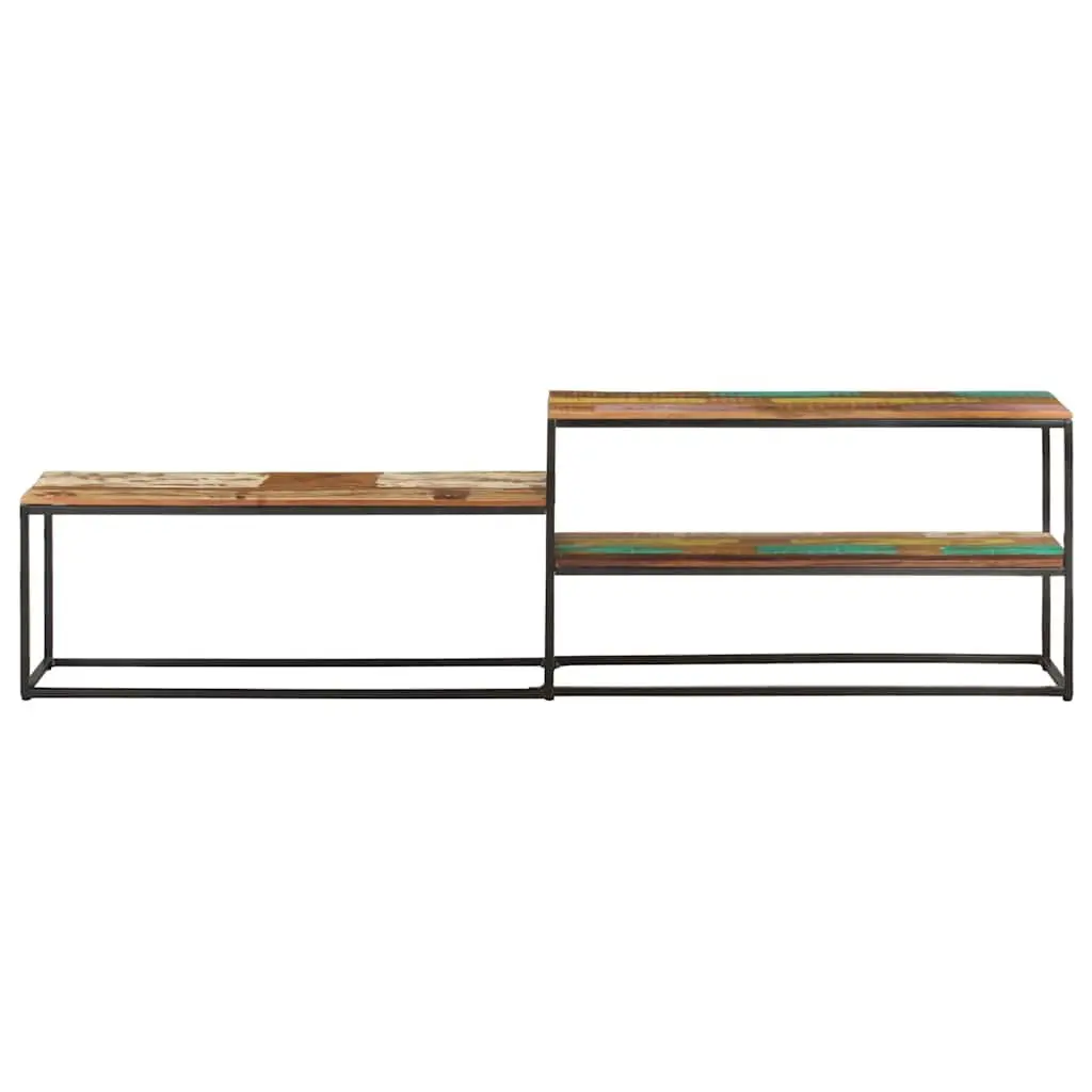 TV Cabinet 180x30x50 cm Solid Reclaimed Wood Industrial Style Living Room