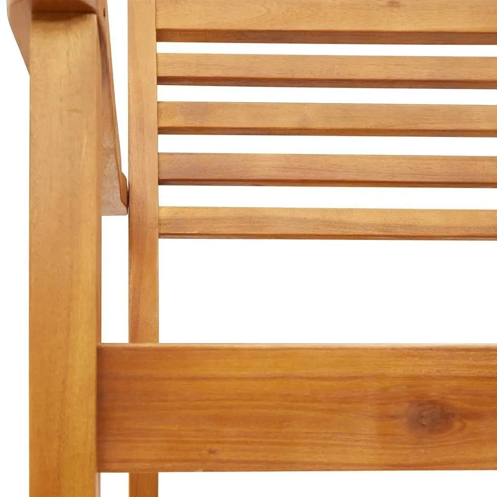 Outdoor Chairs Brown Wooden Armchair Backrest 6 Piece