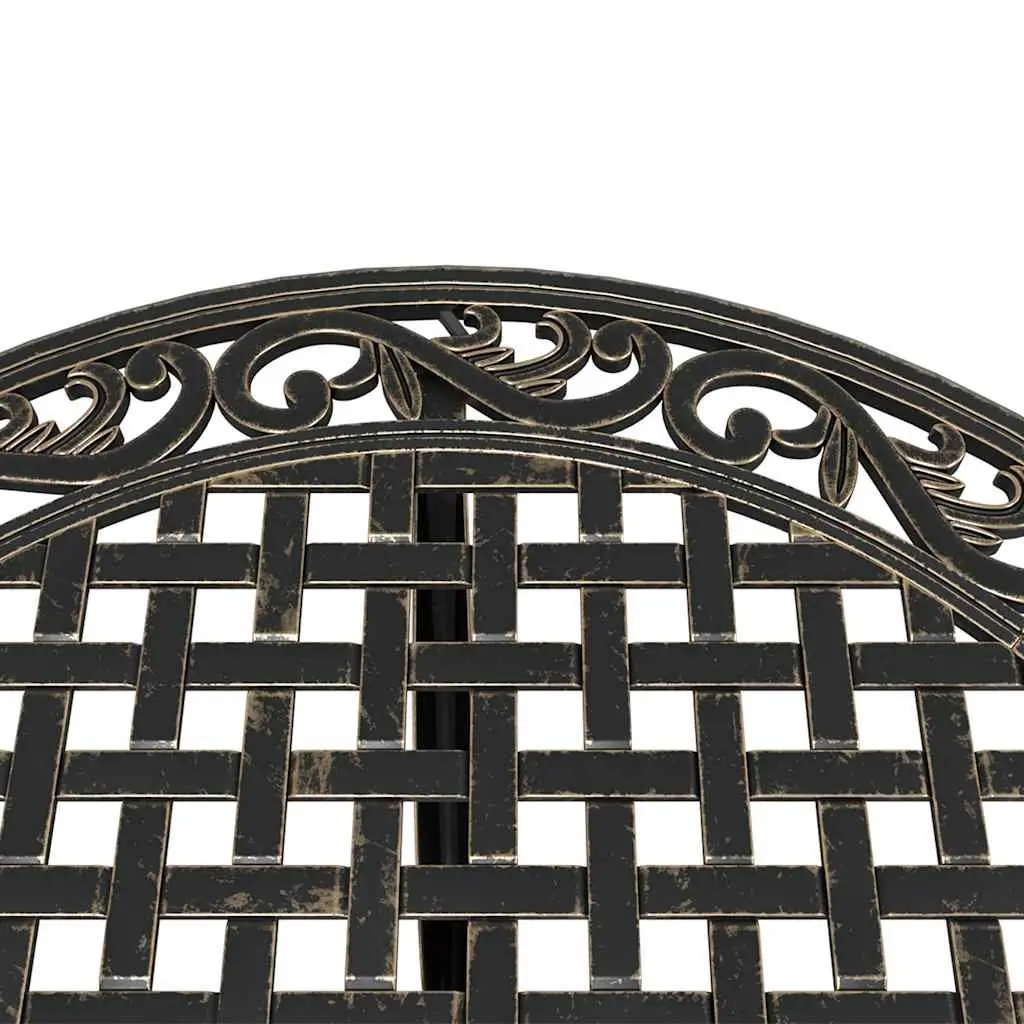 Garden Dining Set 5 Piece Outdoor Patio Furniture Brown Cast Aluminium Table