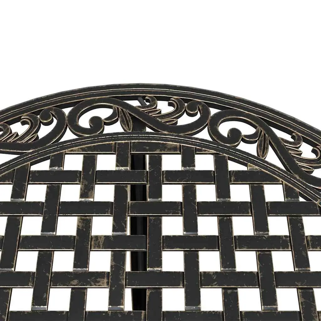 Garden Dining Set 5 Piece Outdoor Patio Furniture Brown Cast Aluminium Table