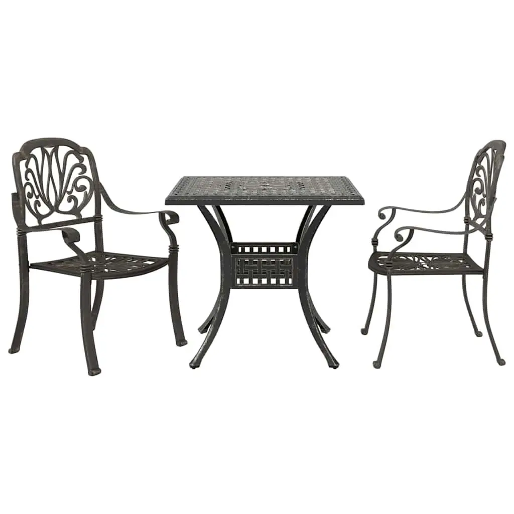Outdoor Bistro Set 3 Piece Garden Patio Furniture Brown Conversation Seating