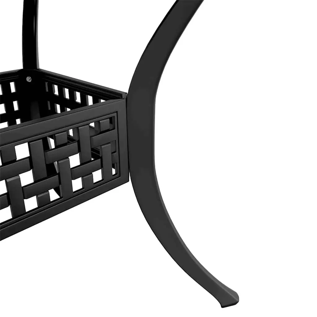 Garden Dining Set 5 Piece Outdoor Patio Furniture Black Cast Aluminium Table