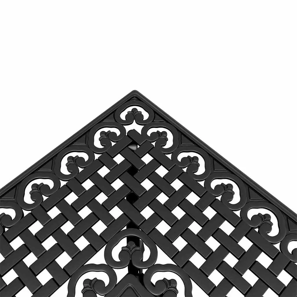 Garden Dining Set 5 Piece Outdoor Patio Furniture Black Cast Aluminium Table