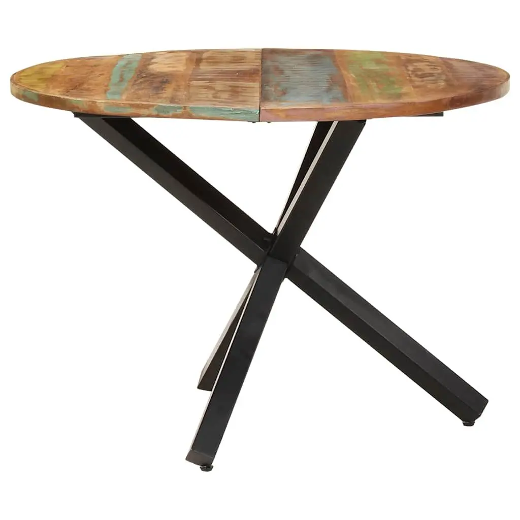 Round Table Reclaimed Wood 100cm Diameter 75cm Height Brown Kitchen Furniture