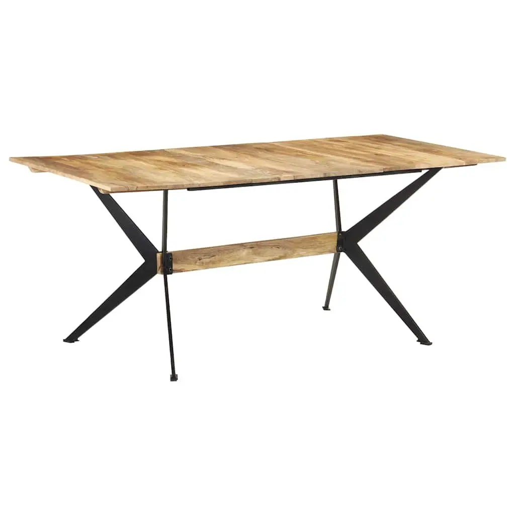 Solid Mango Wood Dining Table 180x90x76cm Brown Kitchen Room Furniture
