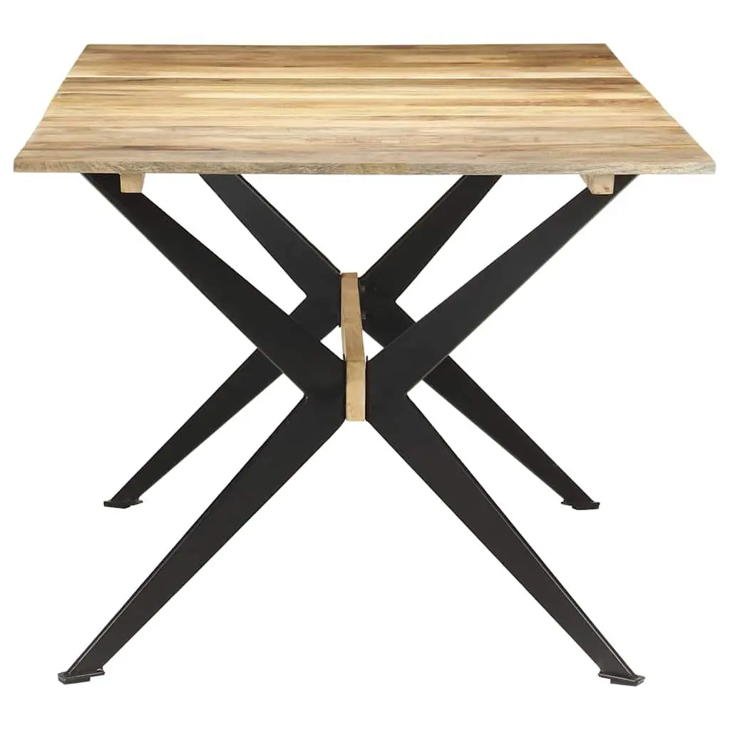 Solid Mango Wood Dining Table 180x90x76cm Brown Kitchen Room Furniture