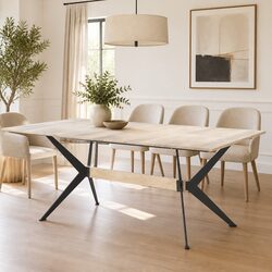 Solid Mango Wood Dining Table 180x90x76 cm Brown Kitchen Room Furniture