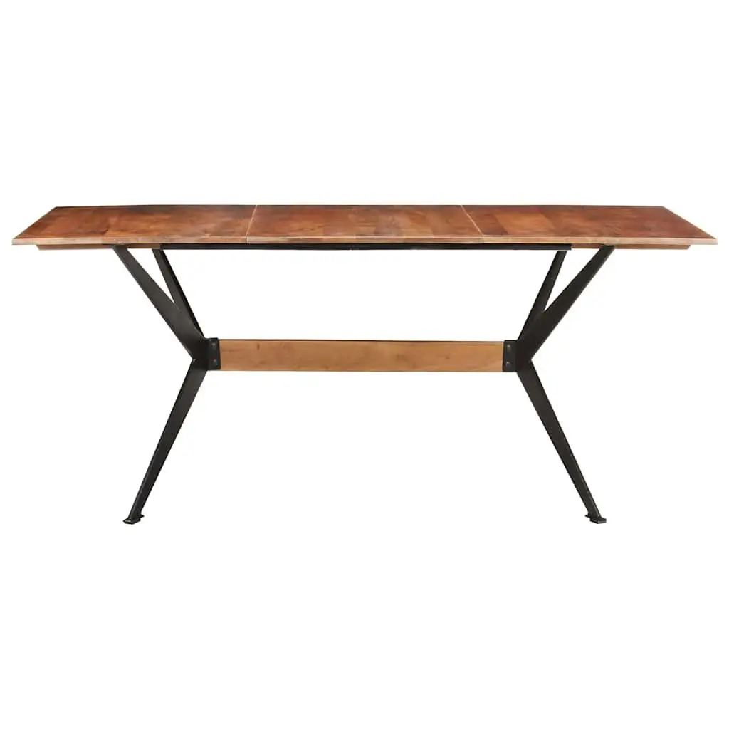 Dining Table Solid Mango Wood Industrial Style 180x90x76 cm Brown