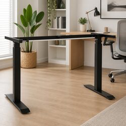 User-Friendly Height Adjustable Desk Frame with Crank