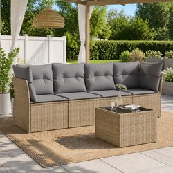 Your New 5 Piece Beige Garden Sofa Set
