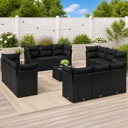 Cozy Black 13-Piece Outdoor Furniture Set