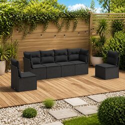 Create Your Perfect Outdoor Space with This 6-Piece Sofa Set