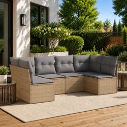 Your Outdoor Oasis: 6-Piece Garden Sofa Set Awaits