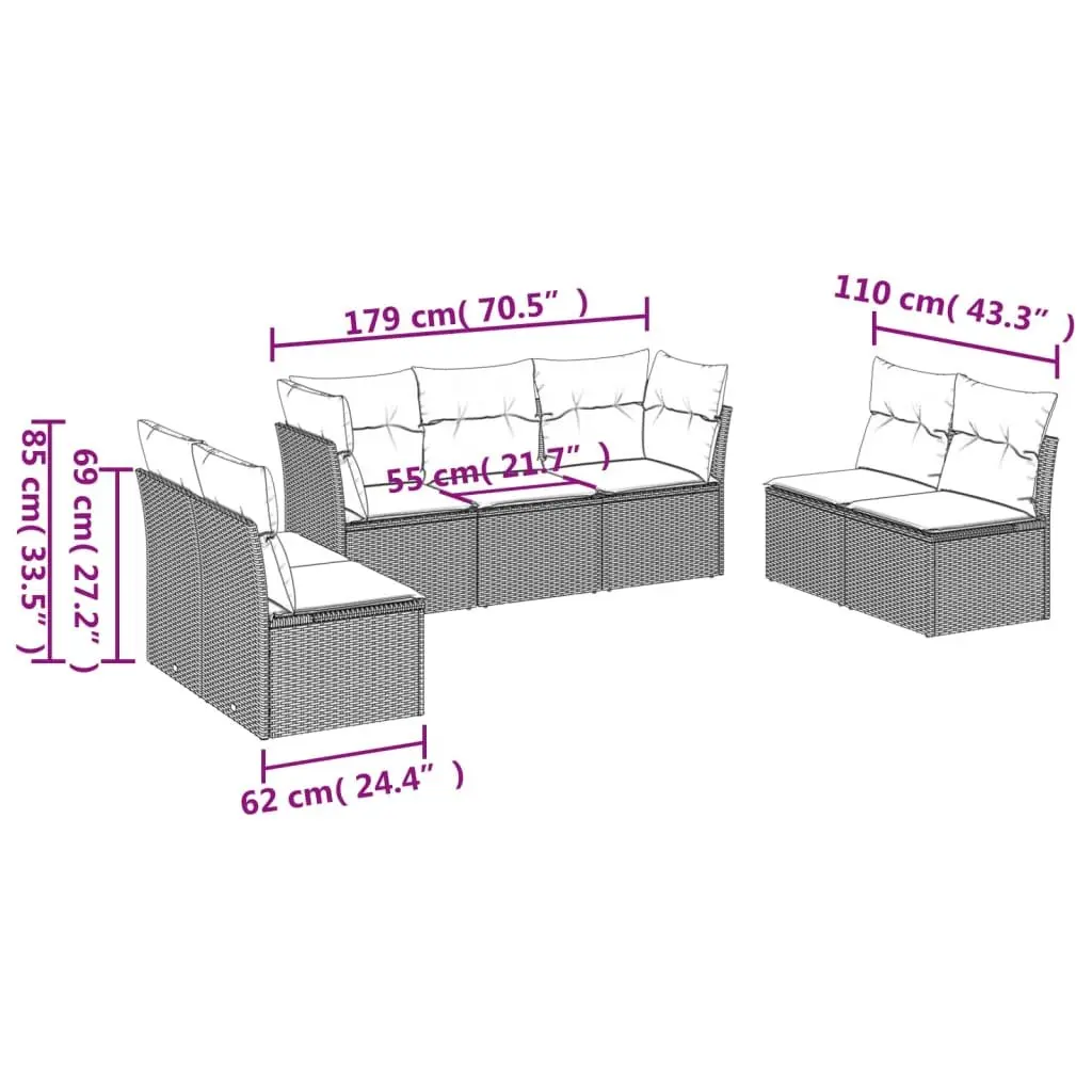 7 Piece Outdoor Sofa Set