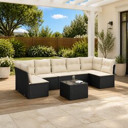 Create Your Outdoor Oasis with 8-Piece Garden Sofa Set