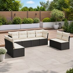 Your New 8 Piece Garden Sofa Set in Black Awaits