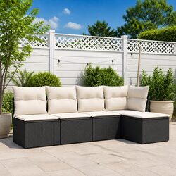 Your Perfect 5 Piece Black Outdoor Sofa Set Awaits