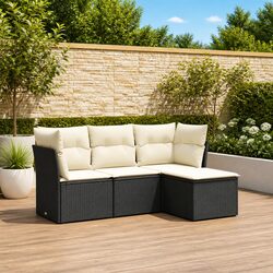 Your New Favorite Outdoor Sofa Set in Black Rattan
