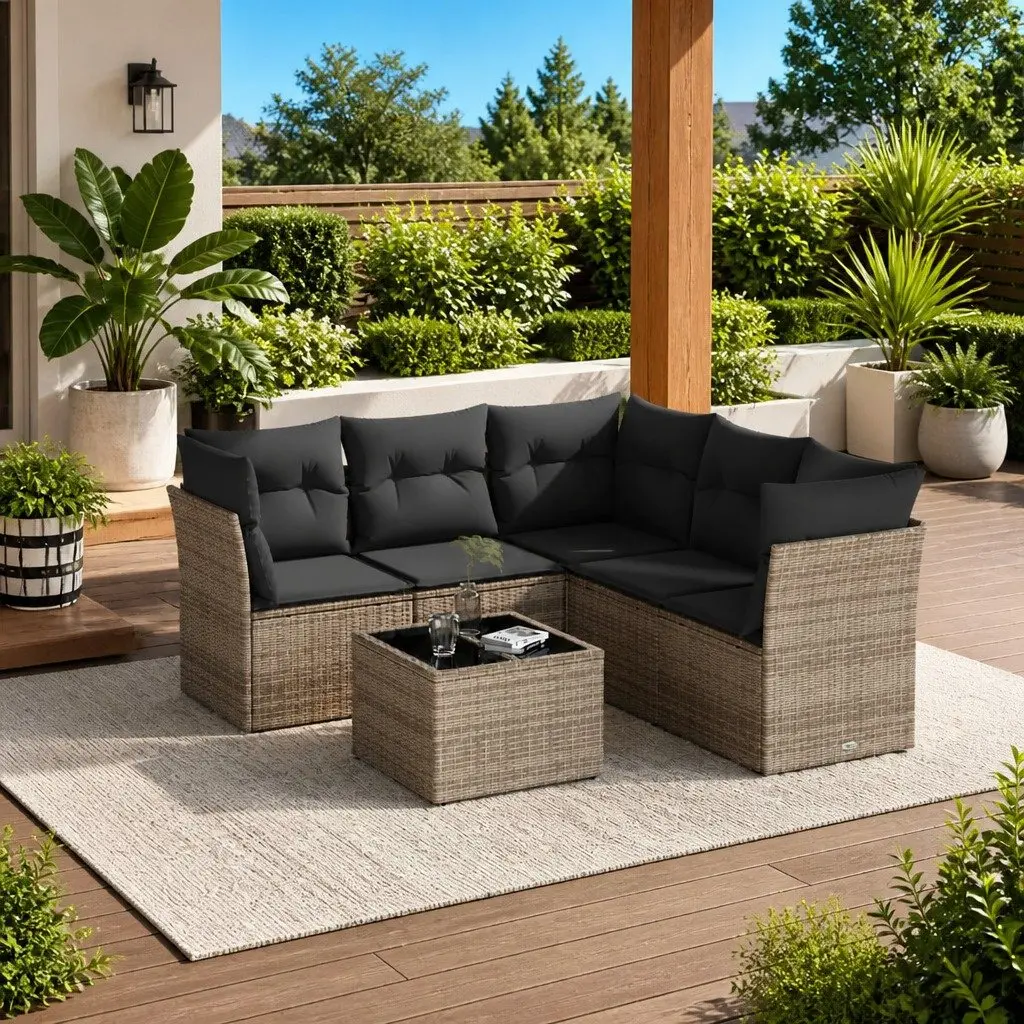 6 Piece Garden Sofa Set