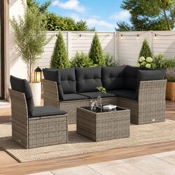 Your Perfect 6-Piece Garden Sofa Set in Grey