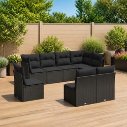 Your Ideal 8 Piece Garden Sofa Set in Black