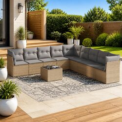 Your Friendly 10-Piece Garden Sofa Set for Outdoor Relaxation