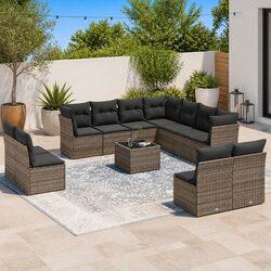 Your New 12 Piece Grey Garden Sofa Set
