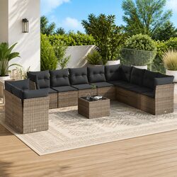 Create Your Outdoor Haven with a Grey 11 Piece Sofa Set