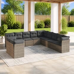 Your Friendly 11 Piece Grey Modular Garden Sofa Set