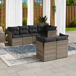Discover the 7 Piece Grey Garden Sofa Set for Relaxation