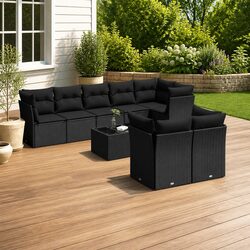 Friendly 9-Piece Garden Sofa Set for Your Outdoor Space
