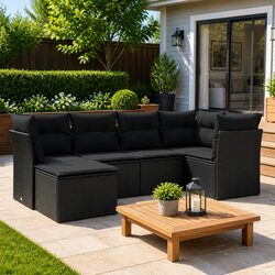 Create Your Outdoor Oasis with a 6-Piece Garden Sofa Set