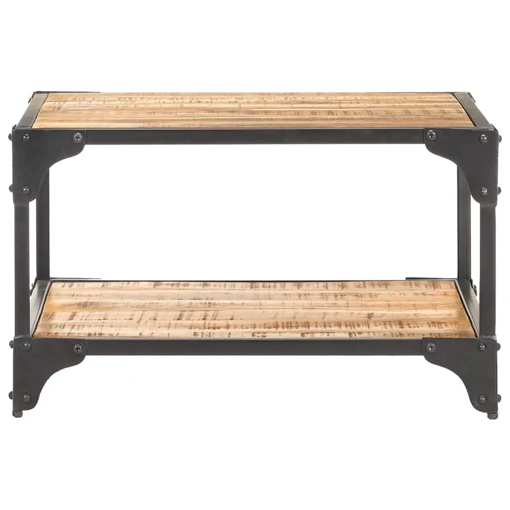 Coffee Table 60x60x35 cm Solid Mango Wood Storage Shelf Living Room Accent