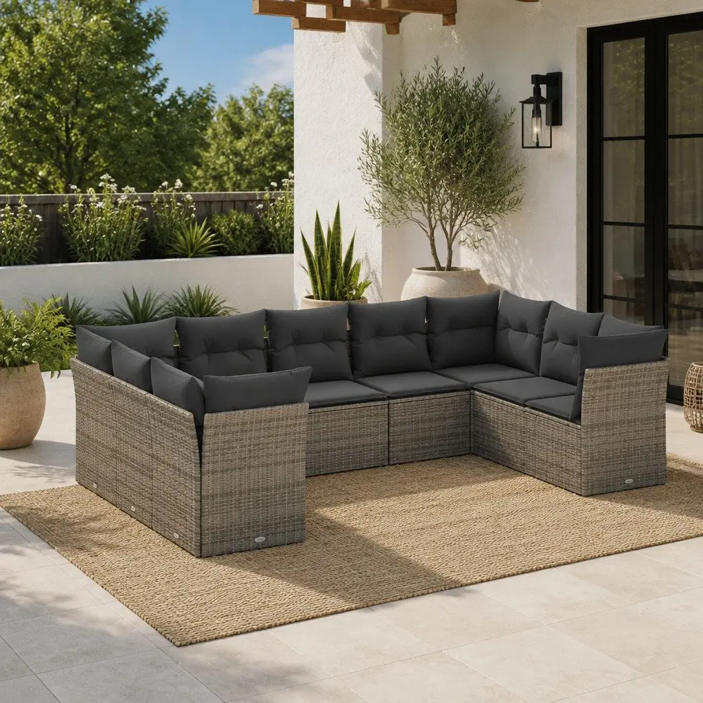 9 Piece Garden Sofa Set for Outdoor Fun