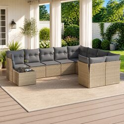 Friendly 10 Piece Garden Sofa Set for Outdoor Enjoyment