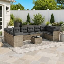 Your Outdoor Space Awaits: 11-Piece Garden Sofa Set