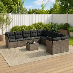Friendly and Stylish 11-Piece Garden Sofa Set