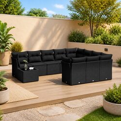 Cozy 11-Piece Outdoor Sofa Set with Cushions for You