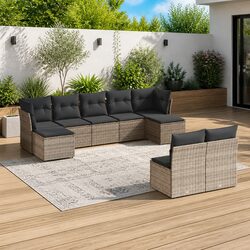 Create Comfort with This 9-Piece Garden Sofa Set