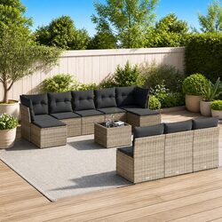 Your New 11-Piece Grey Outdoor Sofa Set Awaits