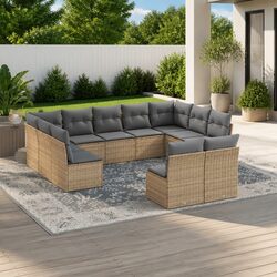 Friendly 11-Piece Garden Sofa Set with Cushions