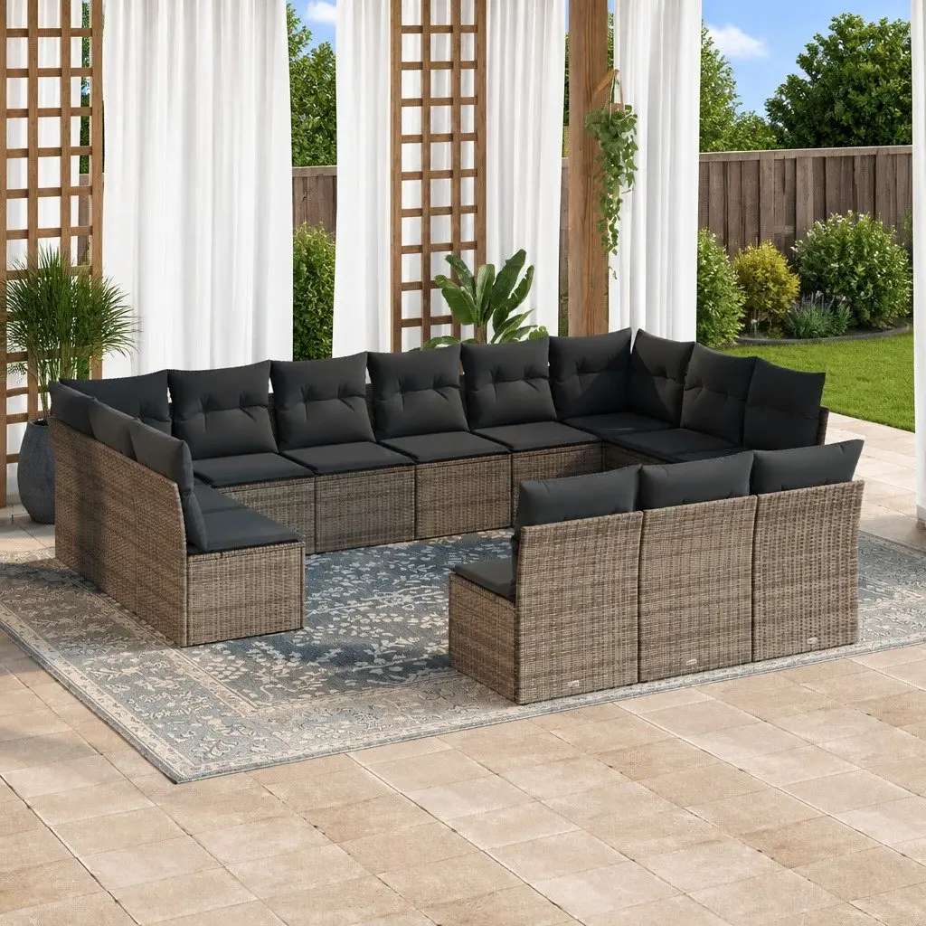 13 Piece Garden Sofa Set in Grey