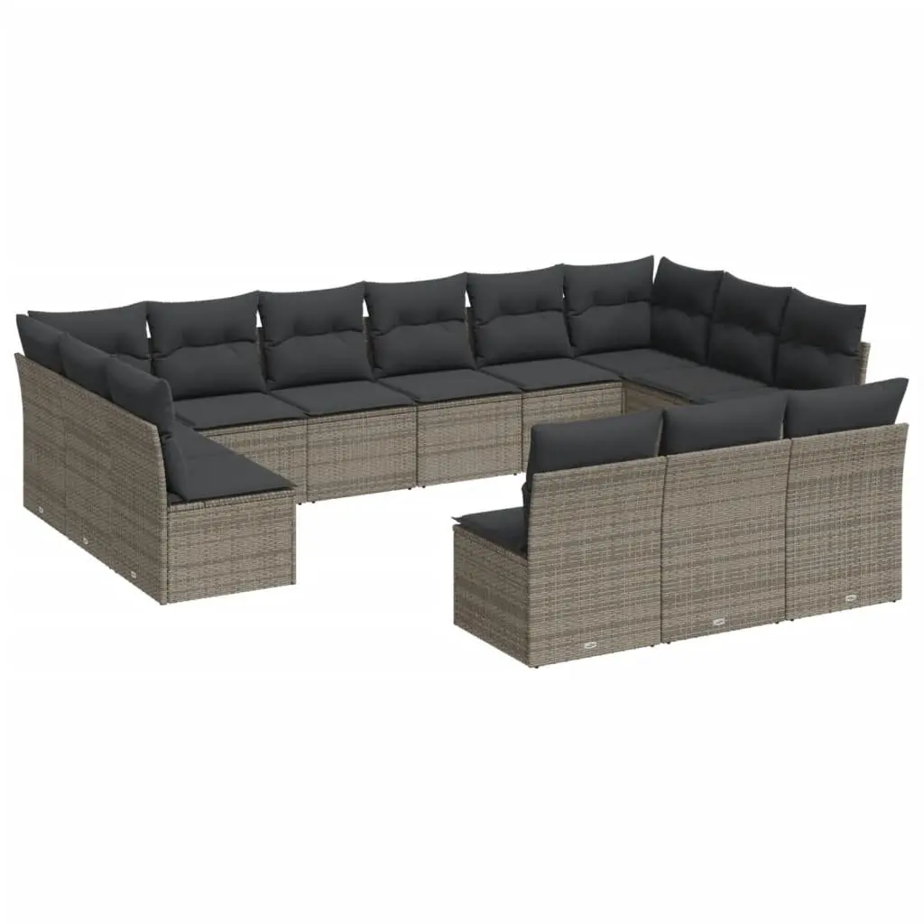 13 Piece Garden Sofa Set in Grey